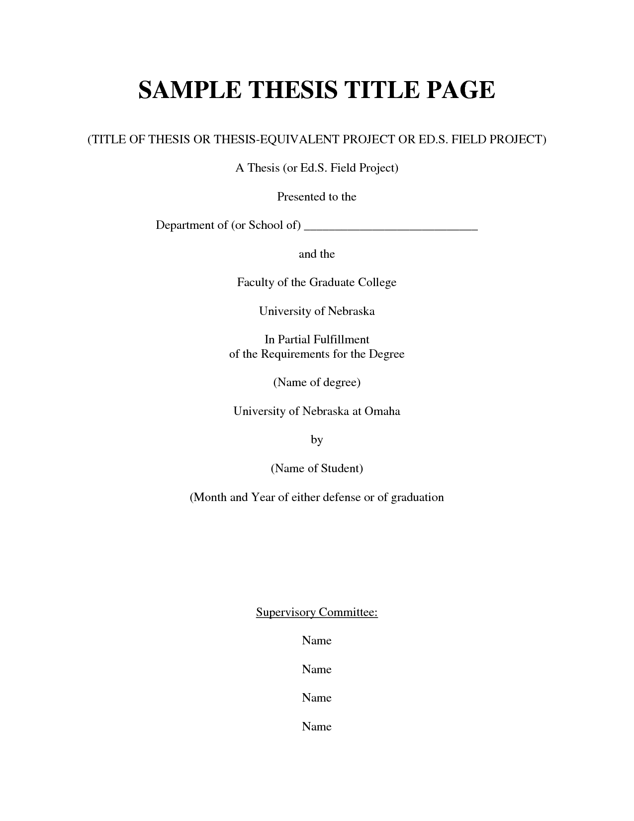 Dissertation thesis in psychology